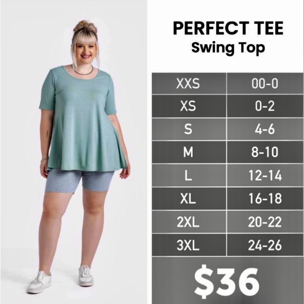 LuLaRoe “Perfect Tee” Top 
(Retired Style; no longer in production) - Picture 7 of 7